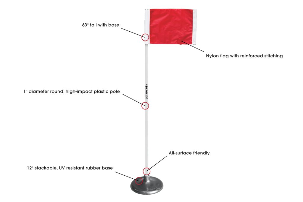 Kwikgoal, Kwikgoal Premier Corner Flag W/Base - 4 Set