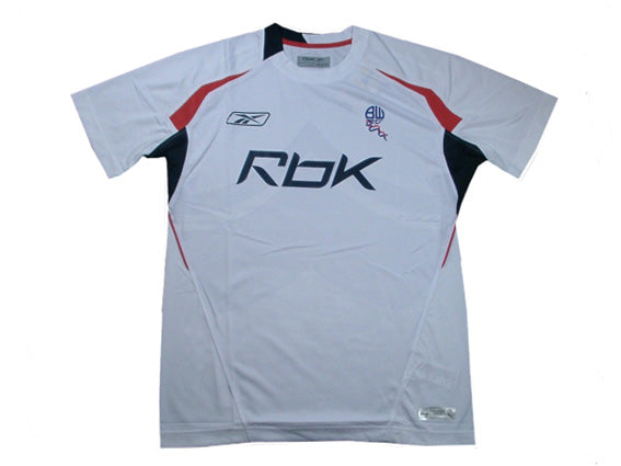 Reebok, Reebok Hommes Bolton SS Home Jersey 07 Blanc/Bleu Héritage/Rouge